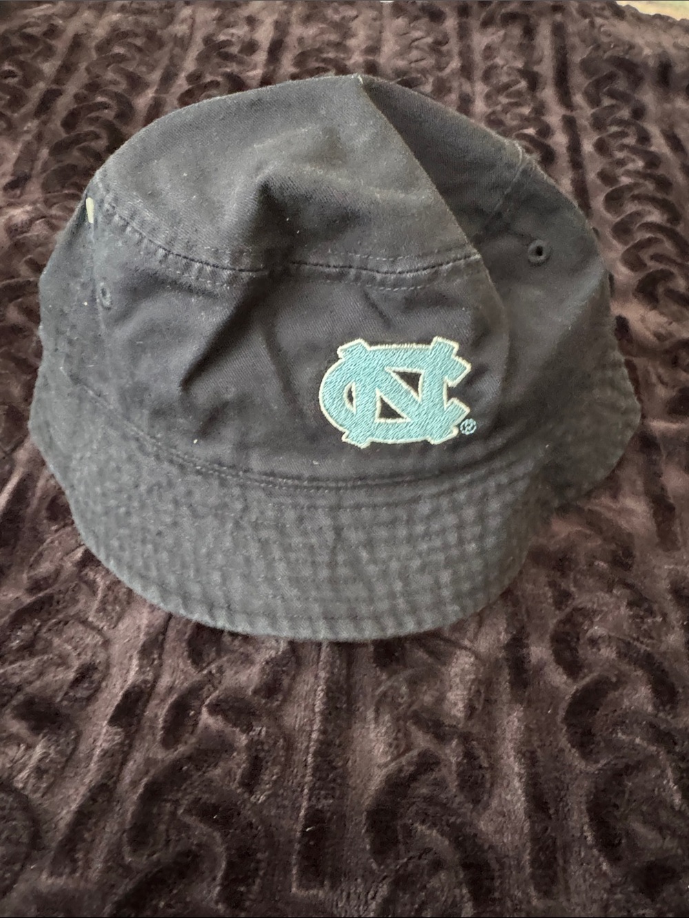 Black Bucket Hat with Light Blue UNC Logo - Kids